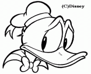 Coloriage tete de Donald Disney