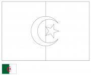 Coloriage drapeau algerie 2