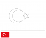 Coloriage drapeau turquie