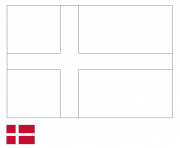 Coloriage drapeau danemark