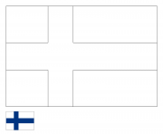 Coloriage drapeau finlande