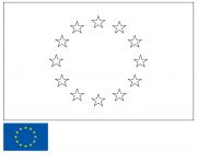 Coloriage drapeau union europeenne europe european union flag