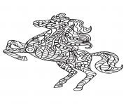 Coloriage adulte cheval antistress 06