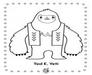 Coloriage ted yeti