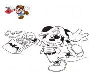 Coloriage halloween disney mickey mouse pirate