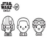 Coloriage star wars emoji pilotes