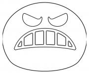 Coloriage Google Emoji Angry Face