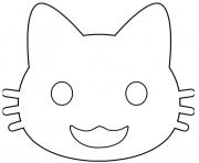 Coloriage Google Emoji Smiling Cat