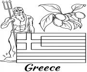 Coloriage grece drapeau zeus