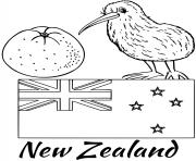 Coloriage nouvelle zellande drapeau kiwi
