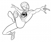 Coloriage Spider Man Coloring Miles Morales