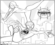 Coloriage Spider Man Into the Spider Verse