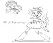 Coloriage Equestria Girls Fluttershy