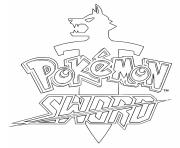 Coloriage pokemon sword logo