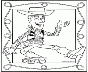 Coloriage cadre photo de Woody