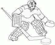 Coloriage gardien de hockey sur glace