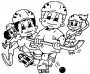 Coloriage dessin de hockey enfants fille et garcon