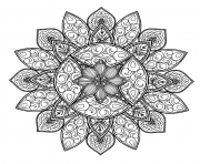 Coloriage mandala forme geometrique