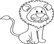 Coloriage lion animal felin