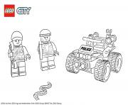Coloriage Lego City ATV Patrol Police