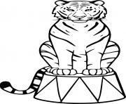 Coloriage tigre au circle