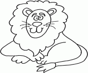 Coloriage lion cartoon enfant