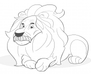 Coloriage wise lion