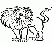 Coloriage lion en pleine forme
