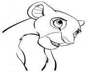 Coloriage dessin nala facile roi lion