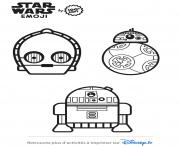 Coloriage star wars personnages emoji 2