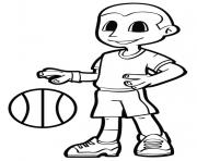 Coloriage basket garcon sportif
