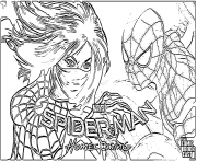 Coloriage spider man home coming silk