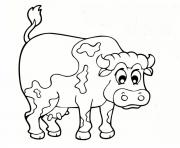 Coloriage animaux de la ferme vache