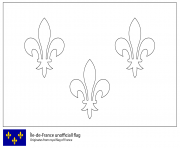 Coloriage drapeau de lile de france