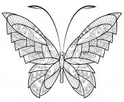Coloriage papillon zentangle jolis motifs 17