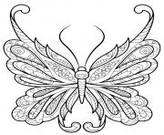 Coloriage papillon zentangle jolis motifs 18