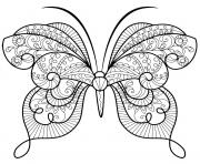 Coloriage papillon zentangle jolis motifs 15