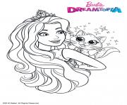 Coloriage Gulli Barbie au Royaumes des Paillettes