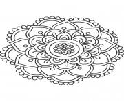 Coloriage Gulli Mandala fleur 11