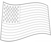 Coloriage usa drapeau american