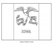 Coloriage iowa drapeau Etats Unis