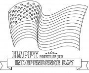 Coloriage happy fourth of july
