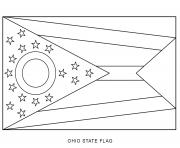 Coloriage ohio drapeau Etats Unis
