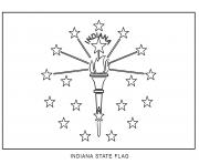 Coloriage indiana drapeau Etats Unis