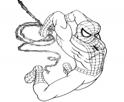 Coloriage Spider Man created by Stan Lee and Steve Ditko