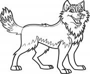 Coloriage chien husky avec de beaux traits