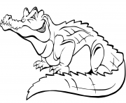 Coloriage crocodile de bande dessinee