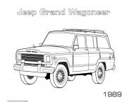 Coloriage Jeep Grand Wagoneer 1989