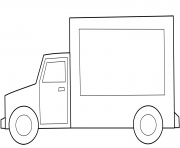 Coloriage simple camion