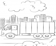 Coloriage delivery camion
